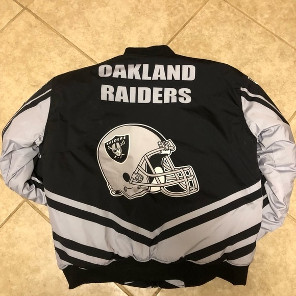 Raiders Zip Up Bomber Jacket - Picture 2 of 5